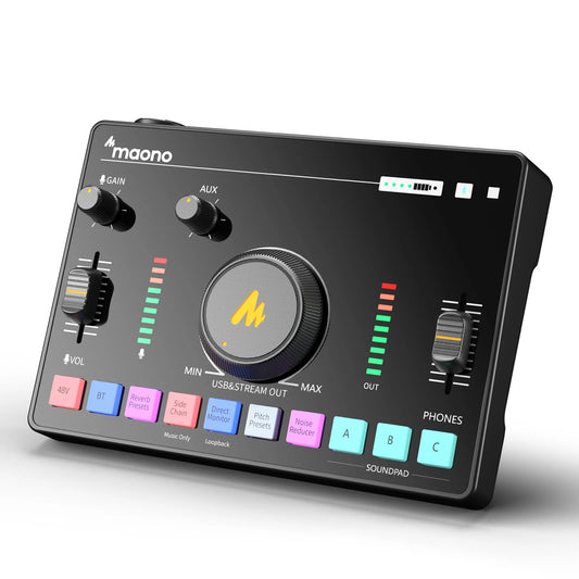 Audio Interface Mixer  Streaming, Recording