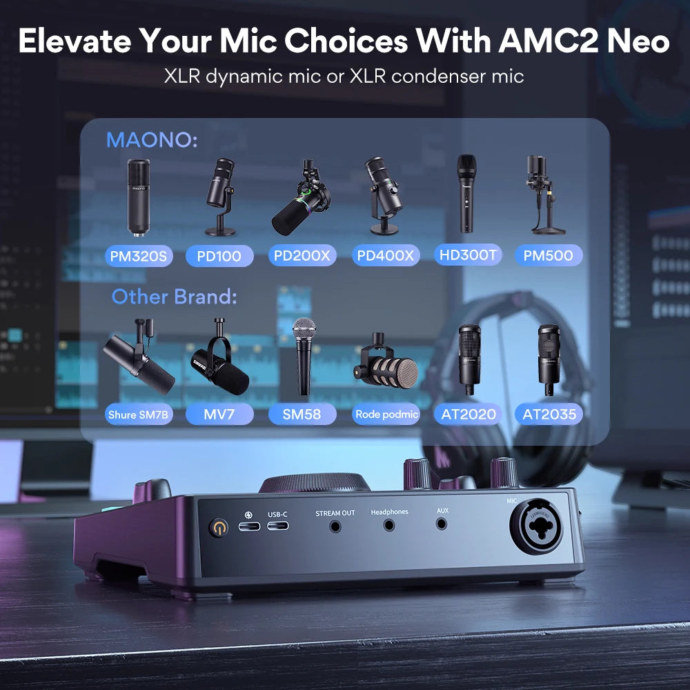 Audio Interface Mixer  Streaming, Recording