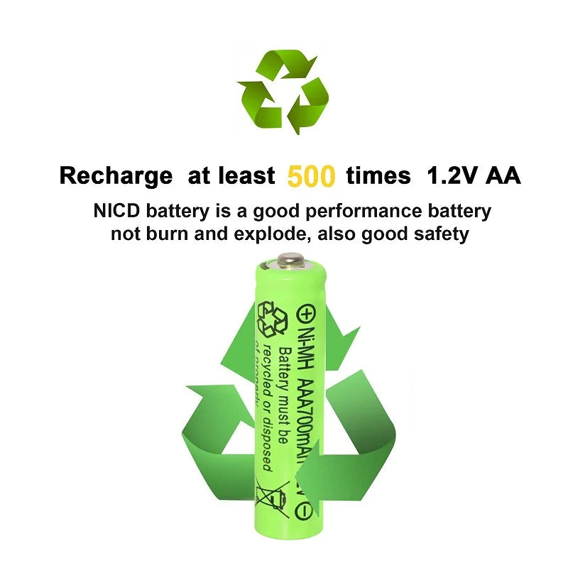 1.2V AAA Rechargable Batteries + 6 Bay Battery Charger