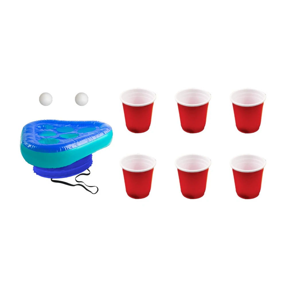 Kids Inflatable Beer Pong Triangle Cap Throwing