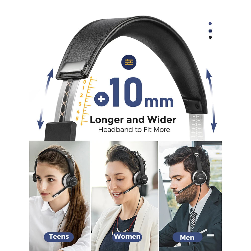 Wired Headset/ 3.5mm Computer  with Microphone In-line Control Headphone