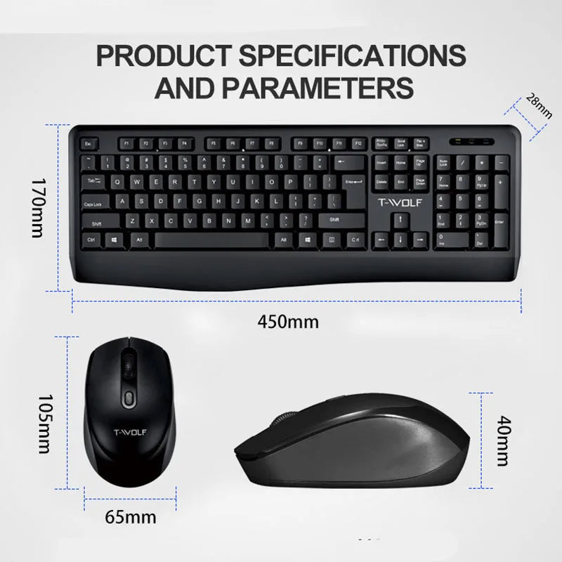 Wireless NEW Keyboard and Mouse Set Home Office