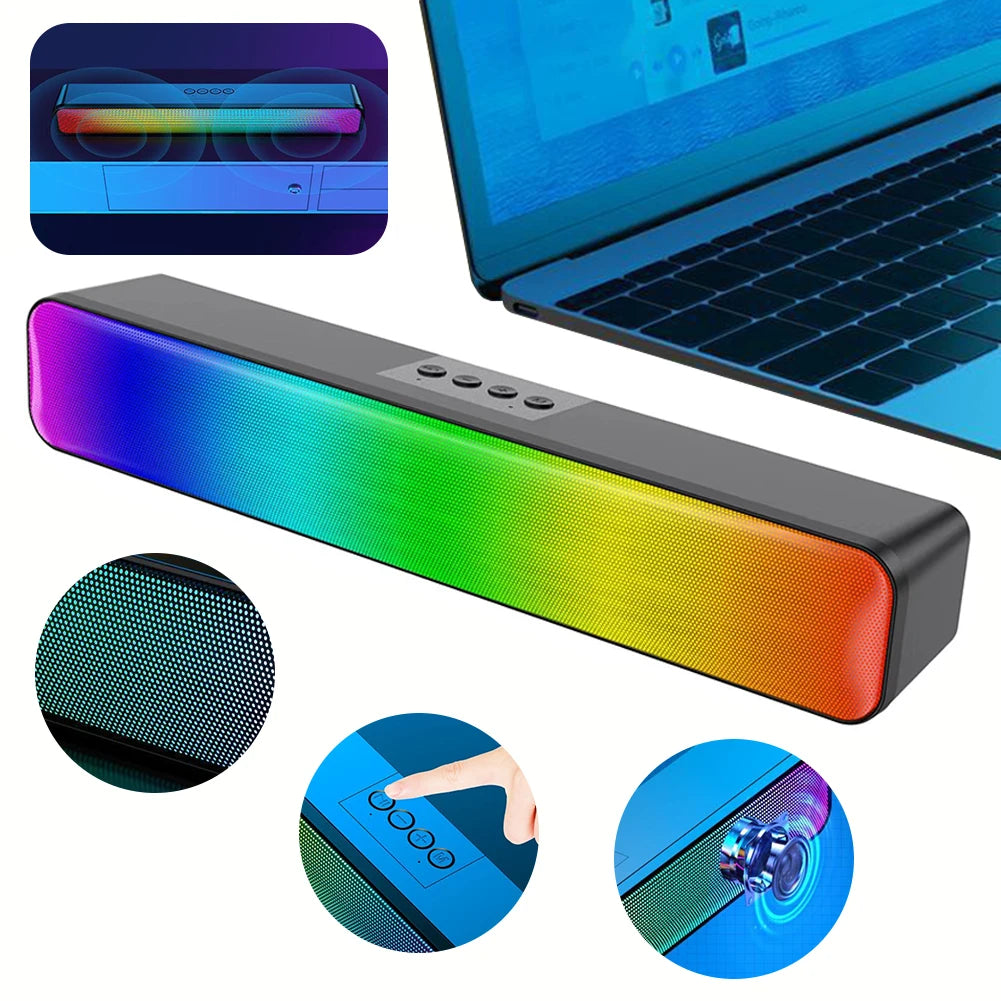 RGB Wireless Speaker Bluetooth-Compatible Desktop  USB