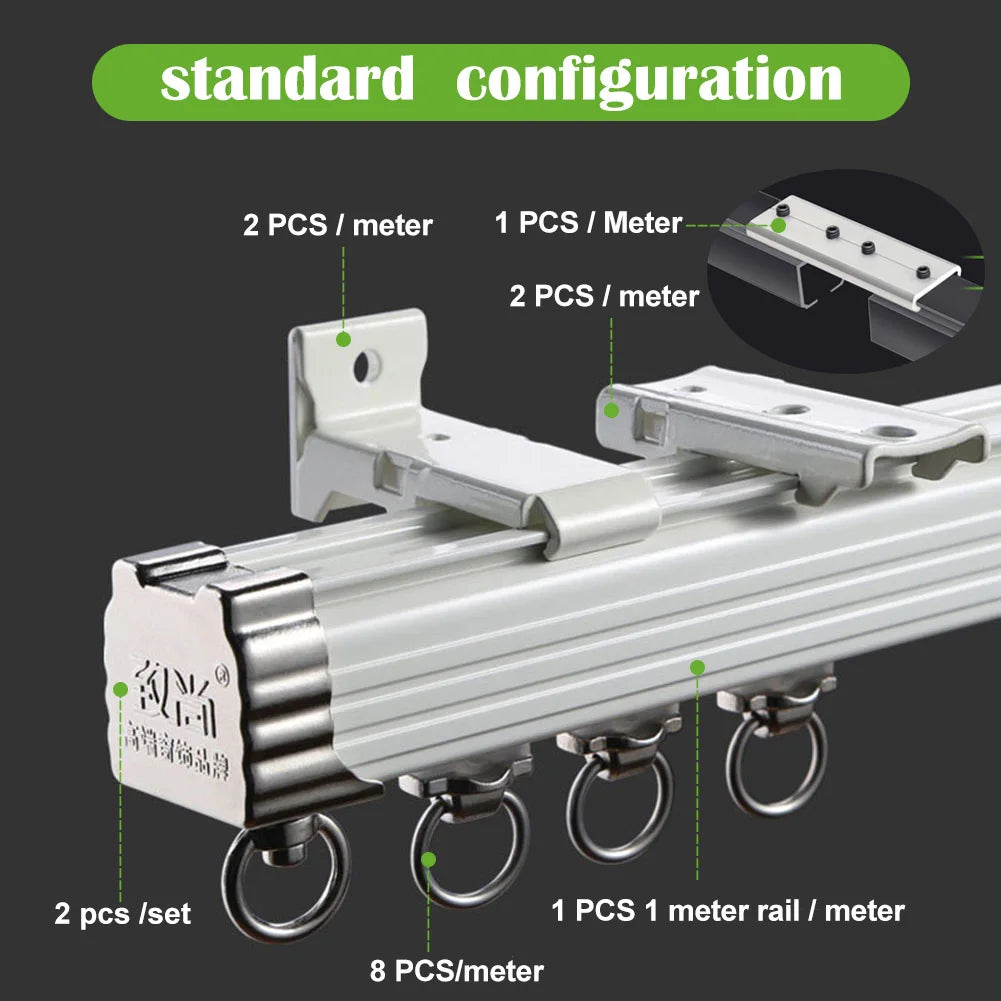 ,Single Tracks ,Ceiling  Wall Mounting, Heavy-Duty Rails