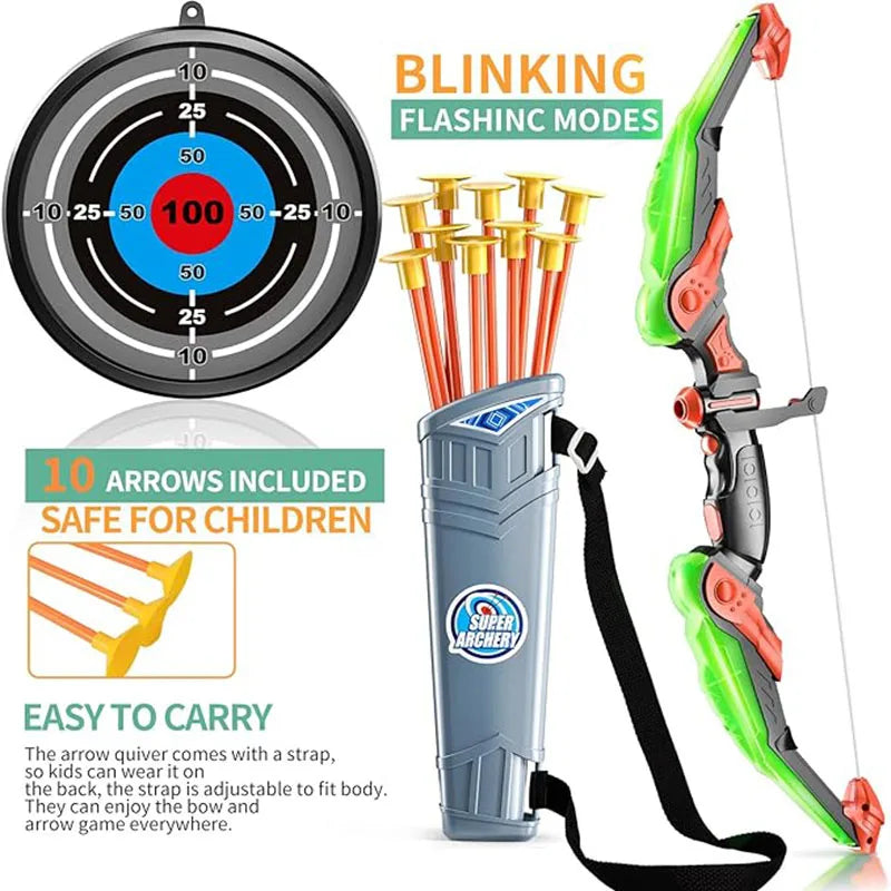 Kids Bow And Arrow Set LED Light