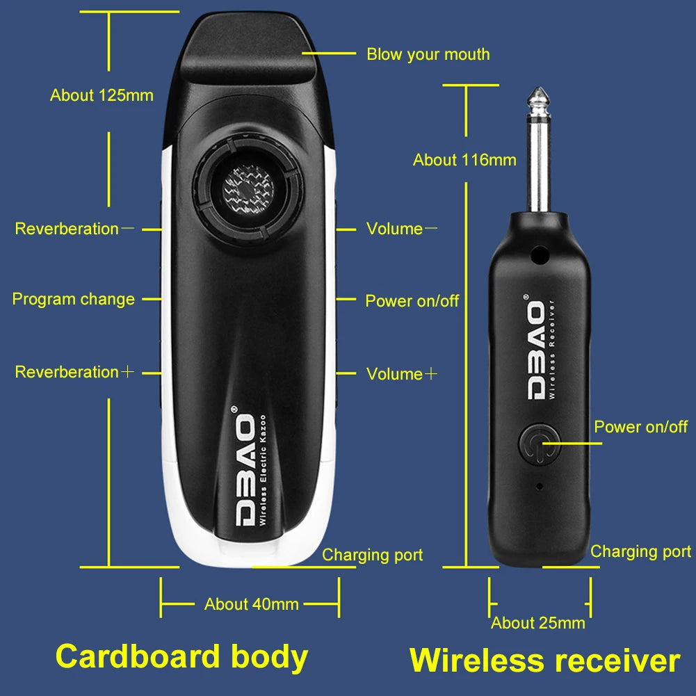 Electric Kazoo Bluetooth-Compatible Professional Kazoo Adjustable Tone