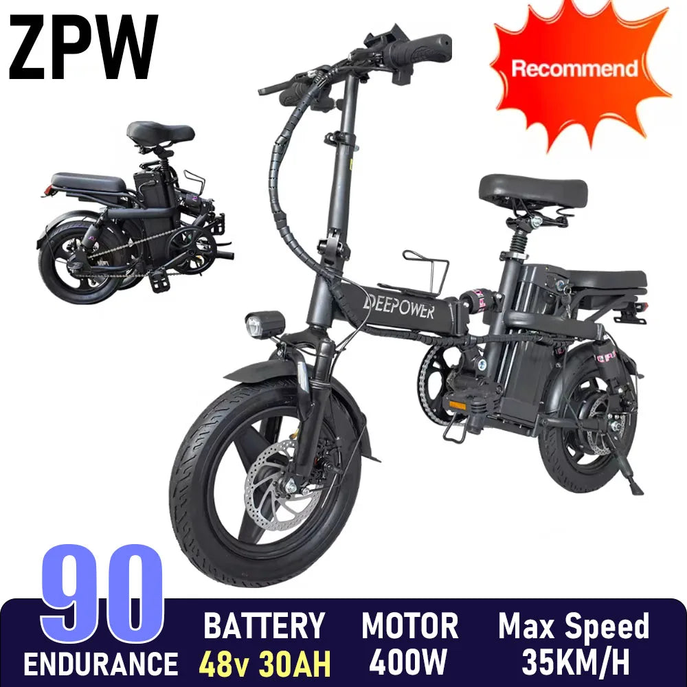 Adult Fat Tire Electric Bike Folding 400W