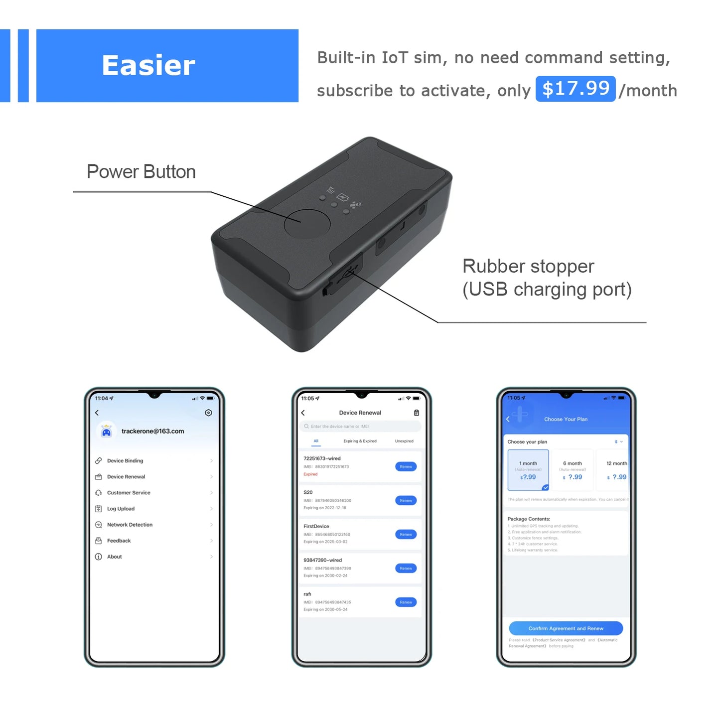 Personal 4G GPS Tracker Real-time Hidden