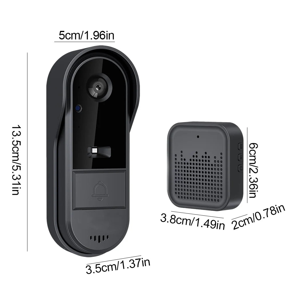 Wireless Video Doorbell with Chime 2-Way Talk