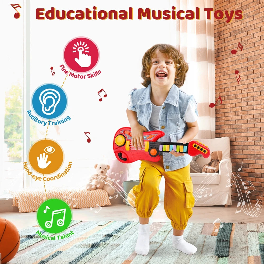 Electric Kids Guitar  Piano Beginners Musical Instruments