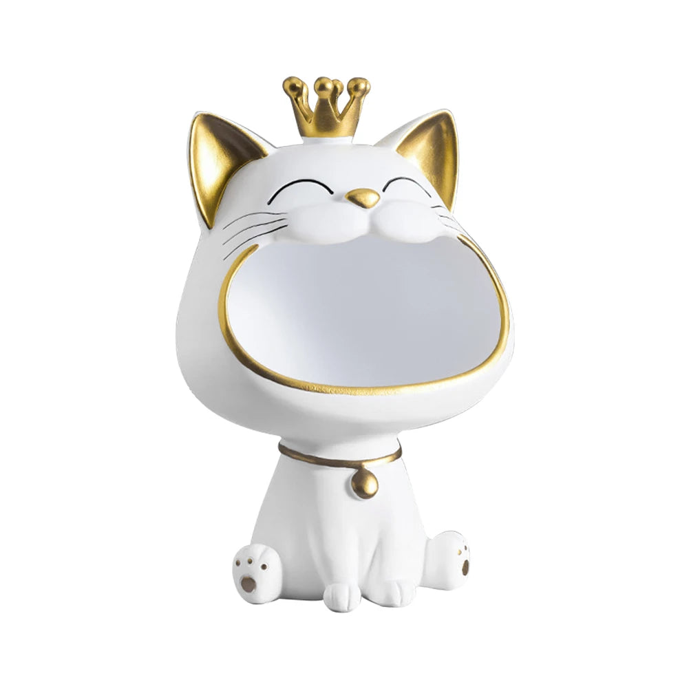 Lucky Cat Statue Decoration Resin Laughing