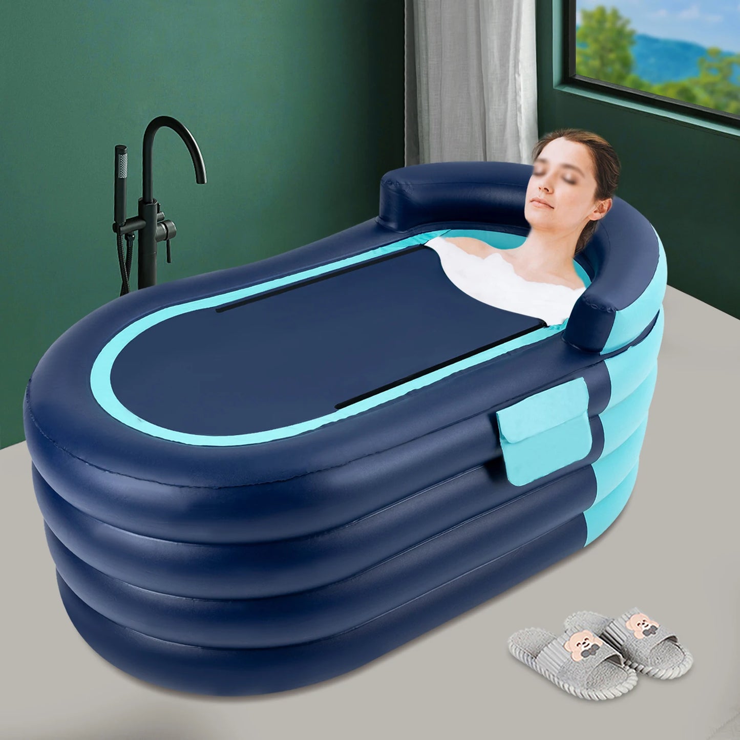 Inflatable Bathtub Folding Portable Adult Kids SPA Bath