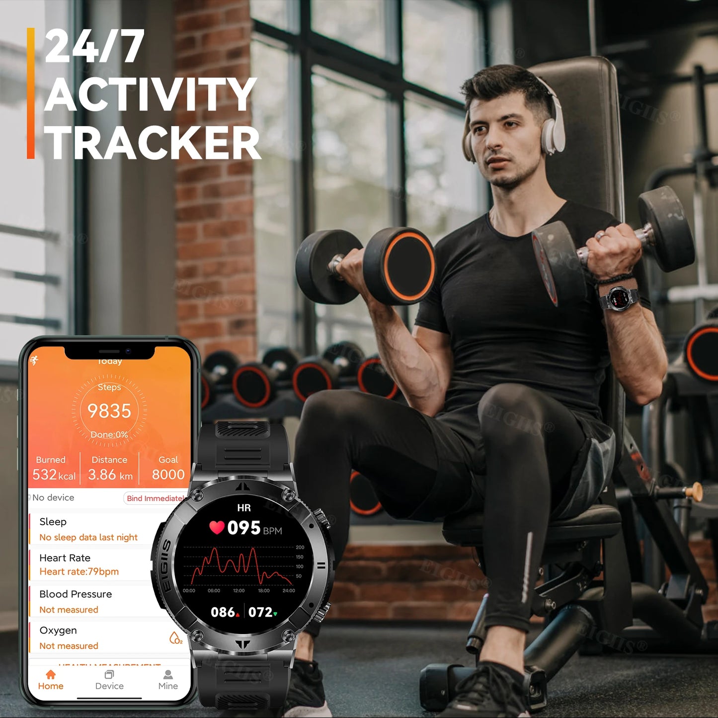 LaNikar Smart Watch Men TFT Display Bluetooth