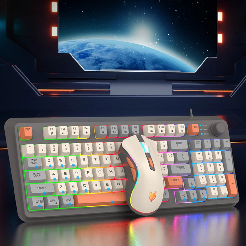 Gaming Keyboard 94 Keys with Mouse Luminous Keyboard