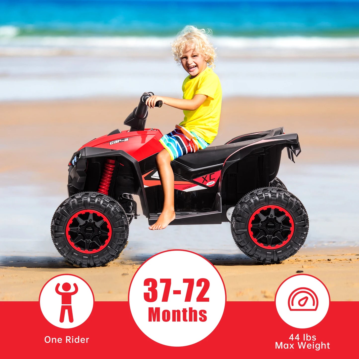 12V Kids Ride On ATV, Electric Battery, Powered Four Wheeler