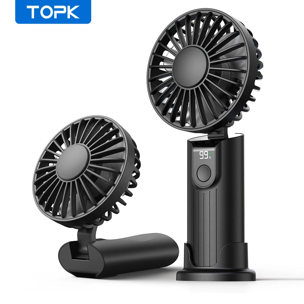 Portable Handheld Fan USB Rechargeable Foldable