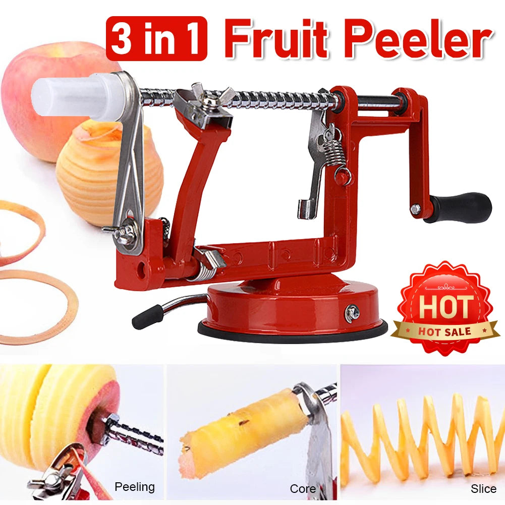 3 in 1 Hand-cranked Fruit Peeler Versatile Potato Apple Machine