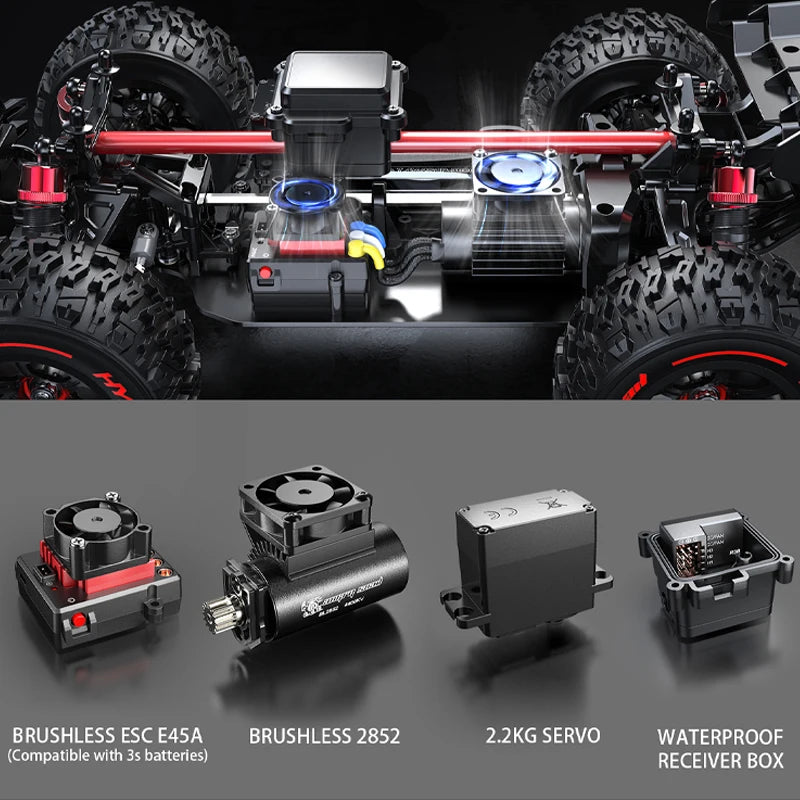 HYPER GO 75km/h MJX 14209 14210 V2.0 1/14 RC Car Brushless 2.4G Remote Control 4WD Off-road Racing RC Truck Electric Hobby Toy