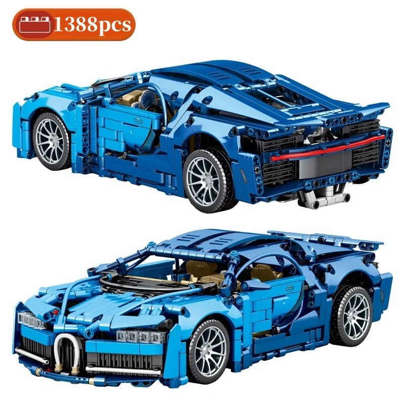 Technical Super Sports Car Building Blocks Racing Car