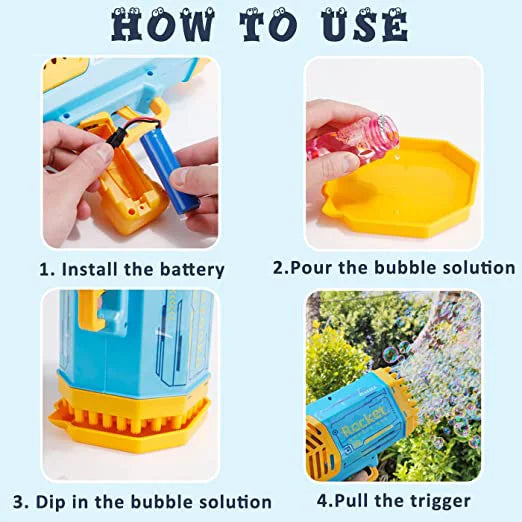 Bubble Gun Kids Toys Shape Automatic Blower