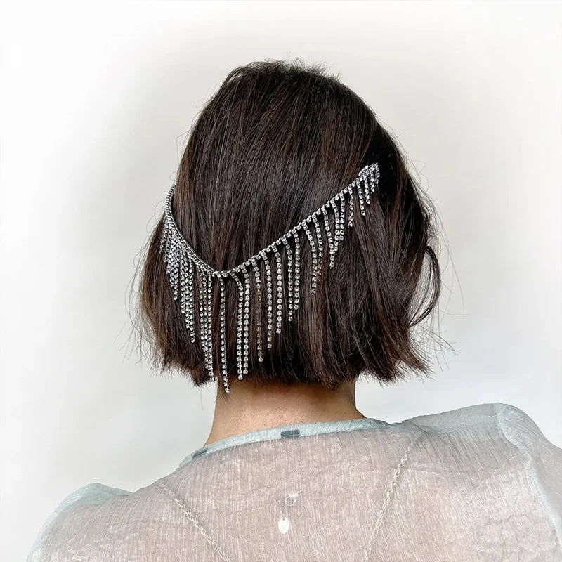 Stonefans Fashion Rhinestone V Shaped Headband Hair Clip for Women