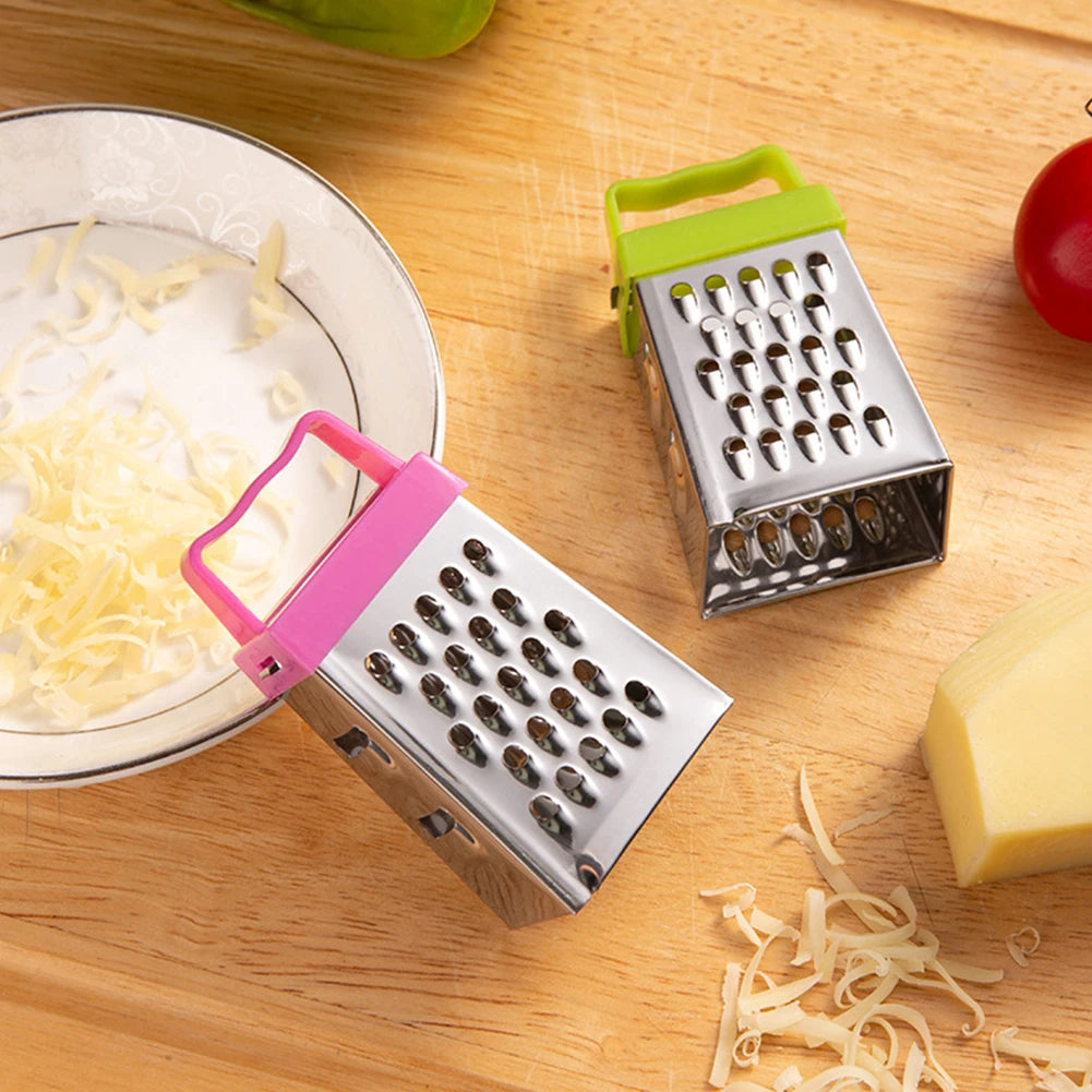 Stainless Steel Mini Four-Sided Grater Planer Multifunctional Peel Cutter Fruit Ginger Garlic Grater Cooking Kitchen Accessories