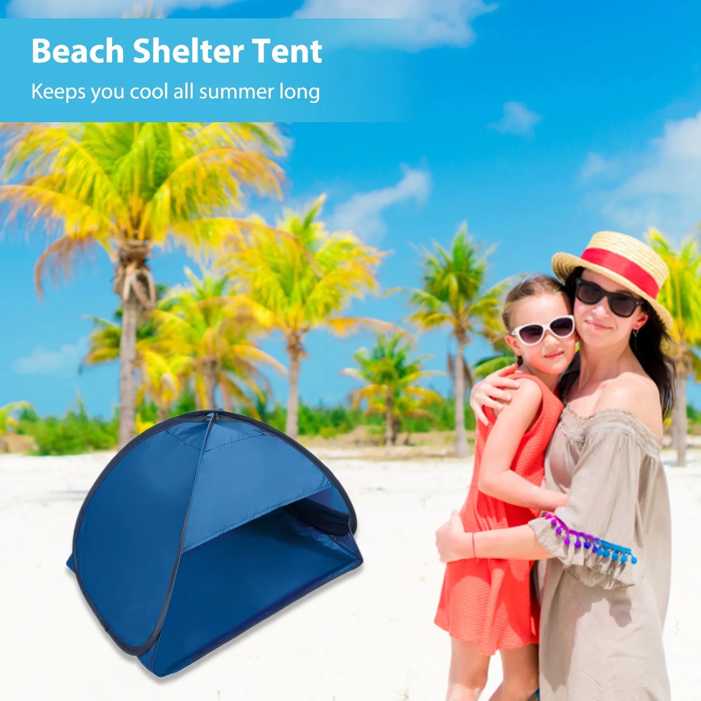 Head Tent for Camping Mini Sun Shade Blue