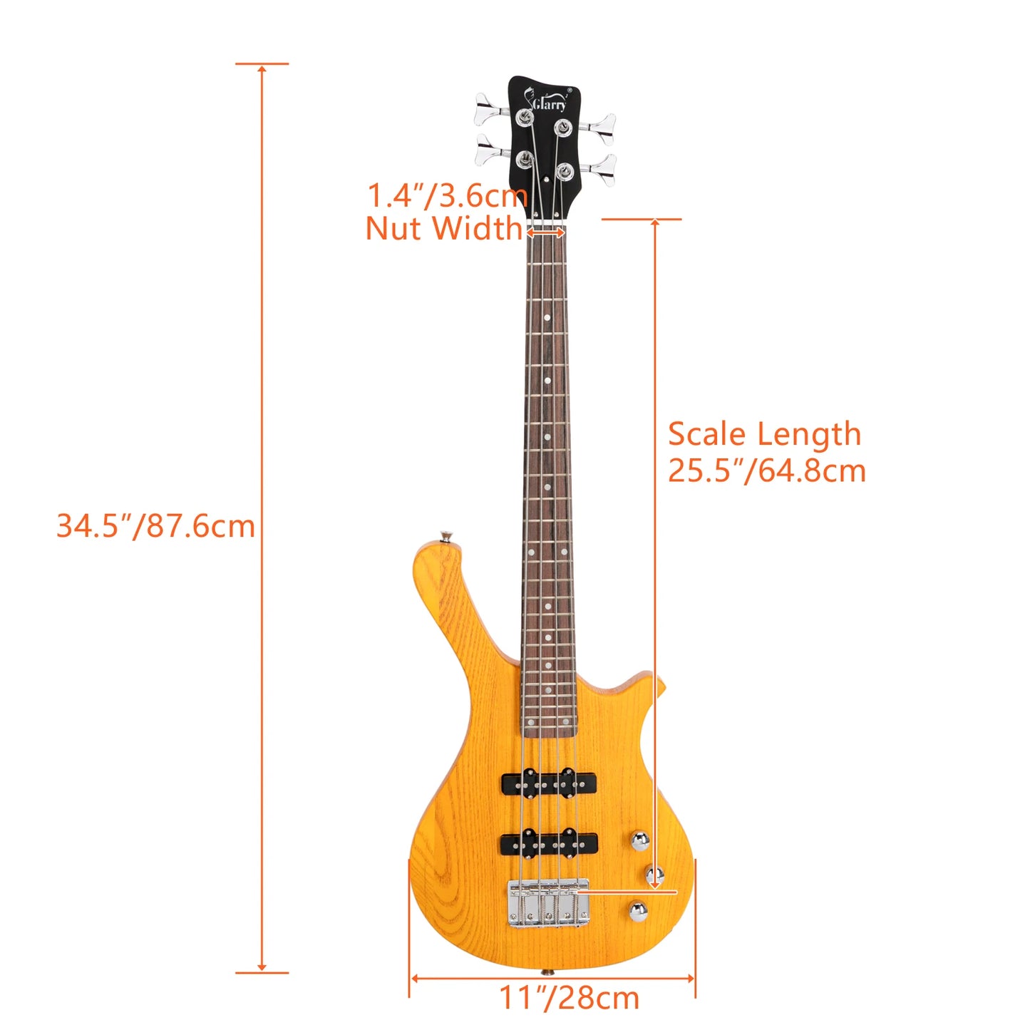 Small Scale Electric Bass Suit With Mahogany Body