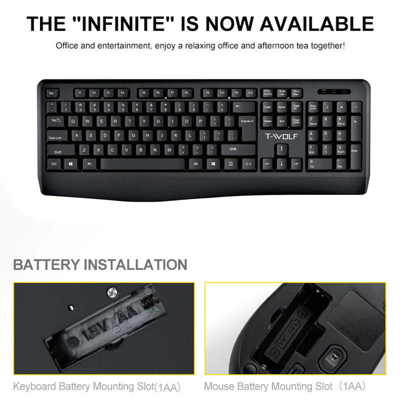 Wireless NEW Keyboard and Mouse Set Home Office