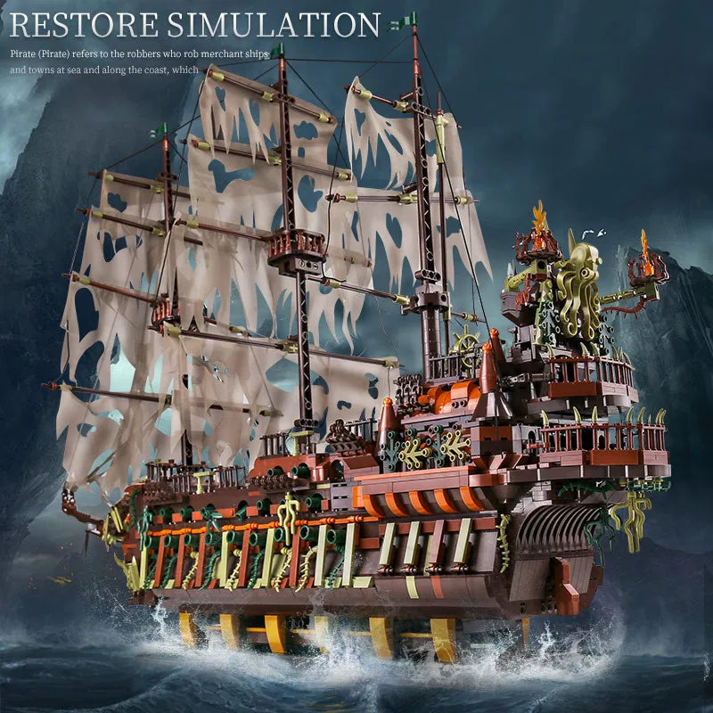 Mould King  Pirate Ship Building  Flying Dutchman