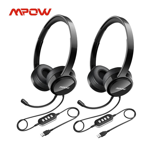 USB 3.5mm Wired Headset with Noise Reduction Mic