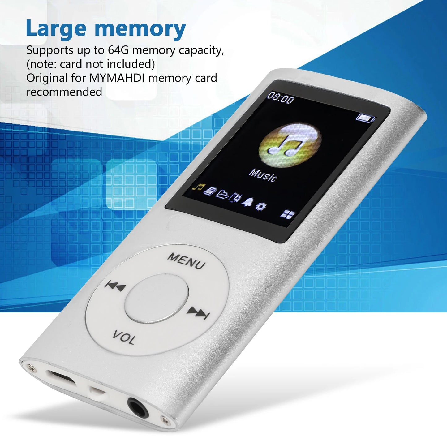 MP3 Player Stylish Multifunctional Lossless Sound Slim