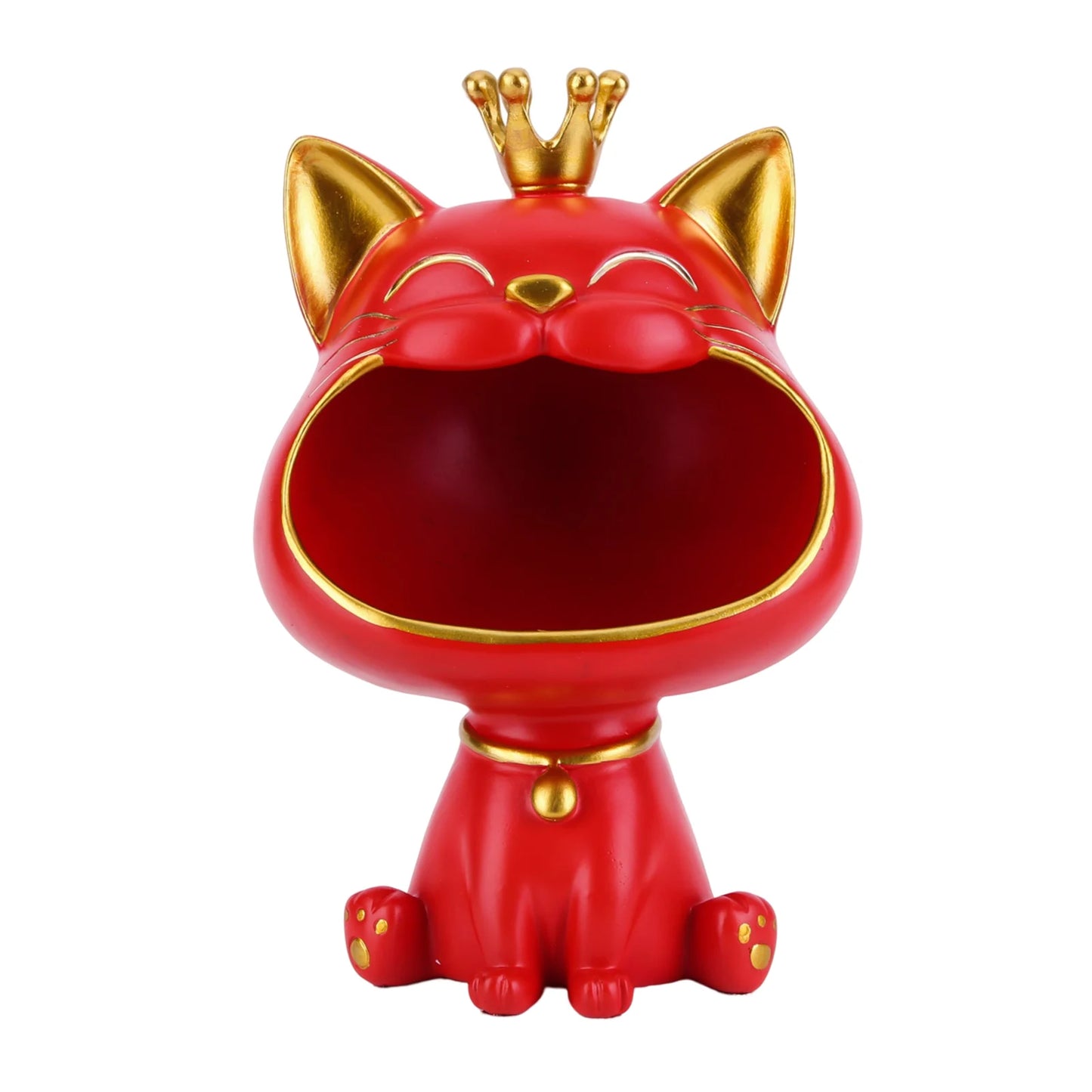 Lucky Cat Statue Decoration Resin Laughing