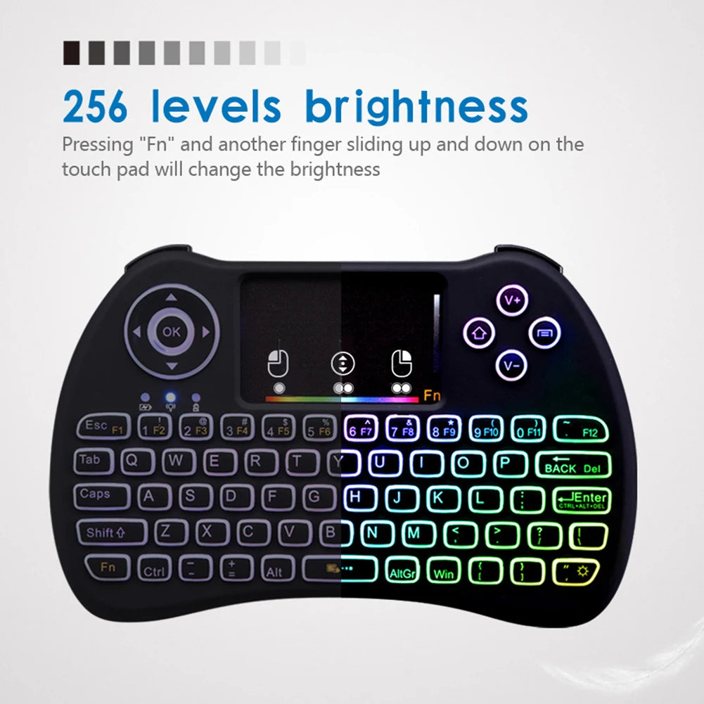 Keyboard With USB Receiver Touchpad Type C Rechargeable