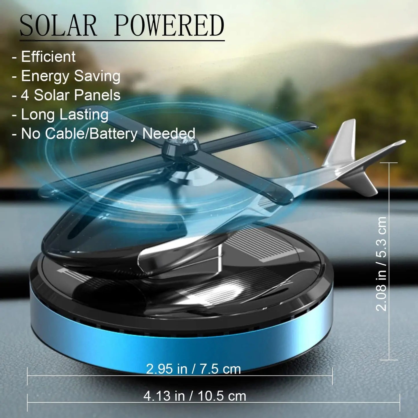 Aromatherapy Solar Rotating Air Freshener, Home and Car Interior