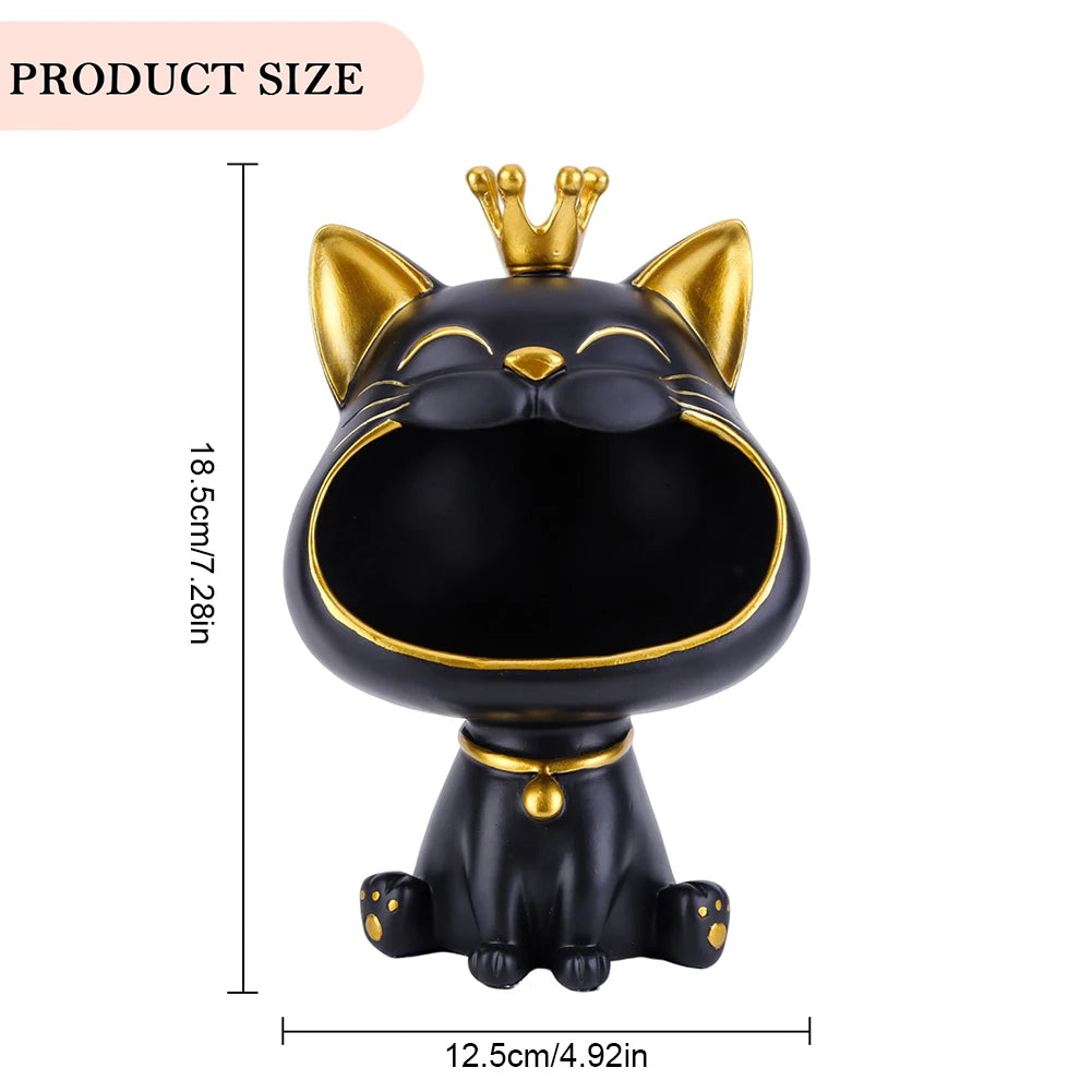 Lucky Cat Statue Decoration Resin Laughing