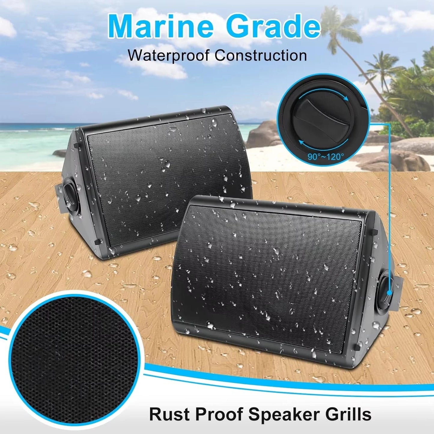 6.5" 400 Watt Indoor Outdoor Bluetooth Speakers