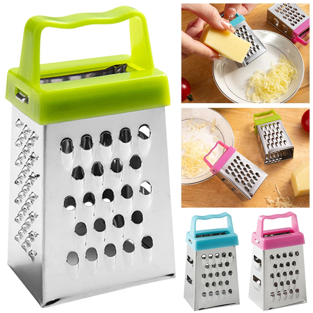 Stainless Steel Mini Four-Sided Grater Planer Multifunctional Peel Cutter Fruit Ginger Garlic Grater Cooking Kitchen Accessories