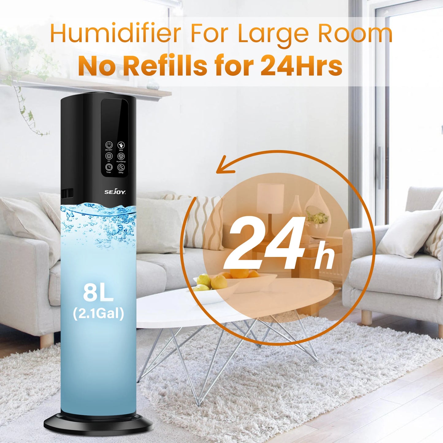 Electric Air Humidifier for Bedroom Purifier Mist