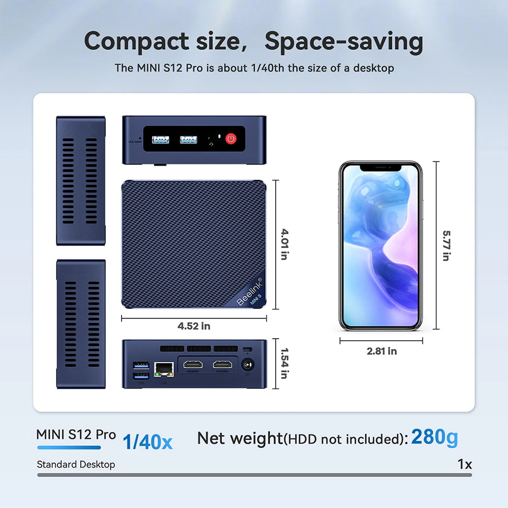 Beelink Min Desktop Gaming Computer