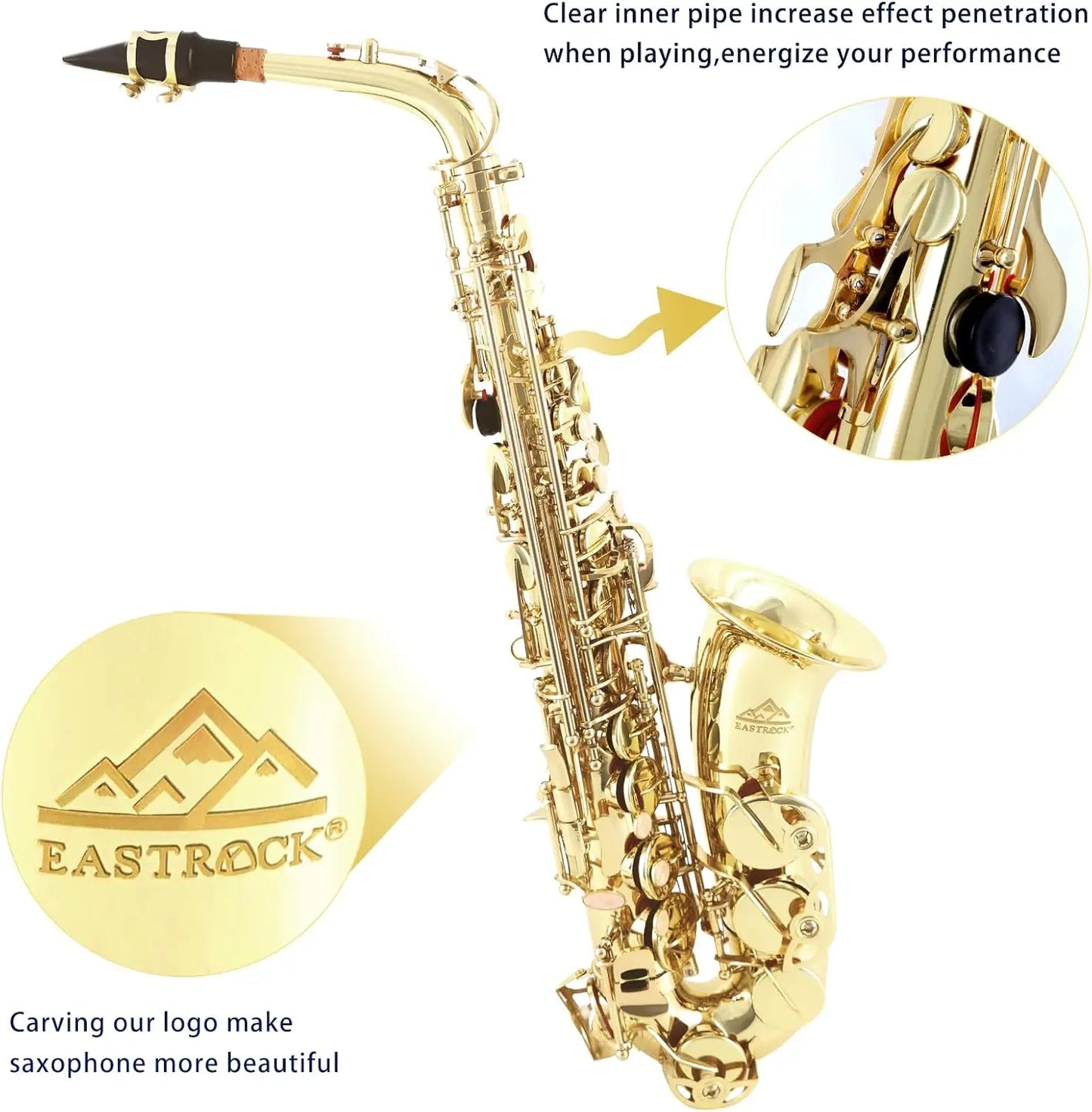 Alto Saxophone Gold E Flat Sax Full Kit