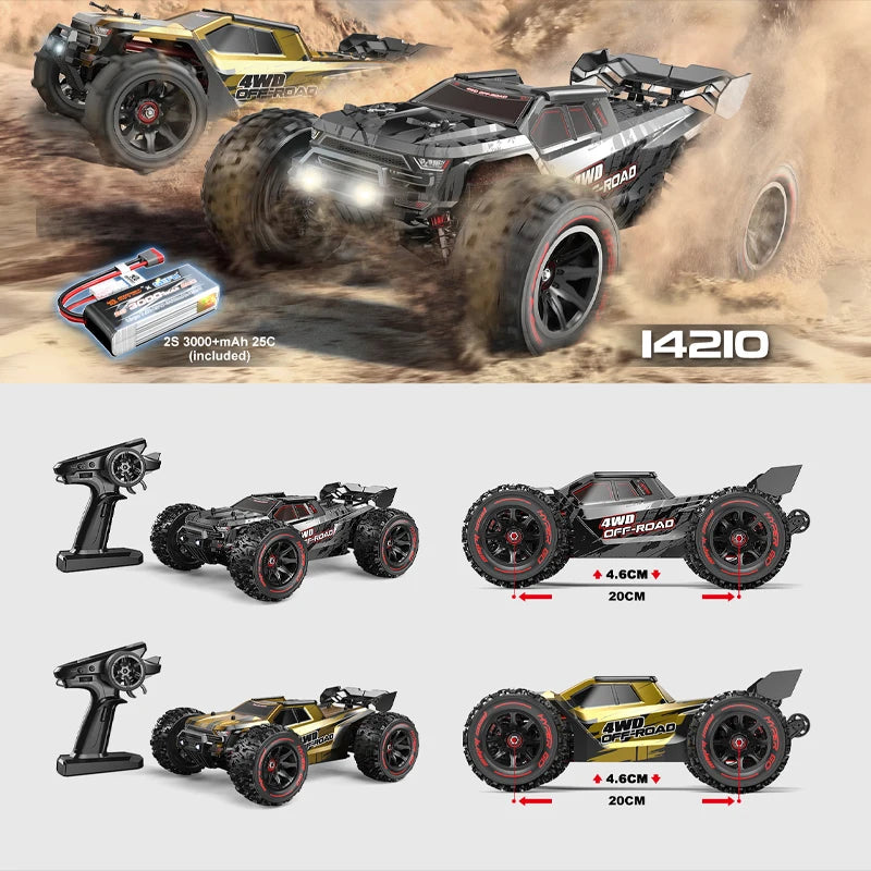 HYPER GO 75km/h MJX 14209 14210 V2.0 1/14 RC Car Brushless 2.4G Remote Control 4WD Off-road Racing RC Truck Electric Hobby Toy