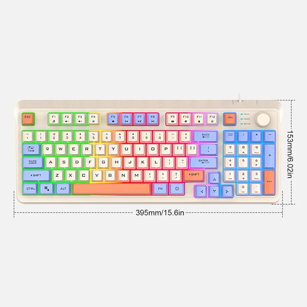 Gaming Keyboard 94 Keys with Mouse Luminous Keyboard