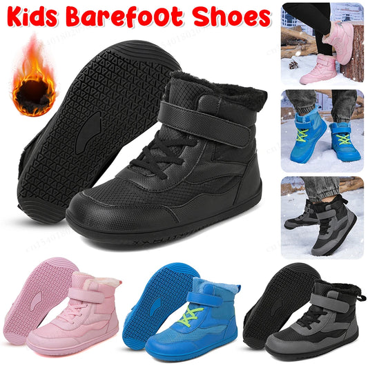 Kids High Top Barefoot Shoes Boys Girls Sneakers