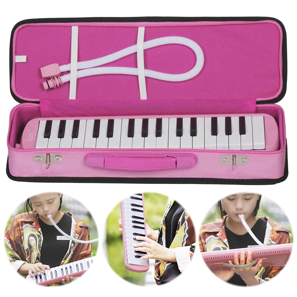 32 Keys Melodica with Mouthpiece Tube Harmonica