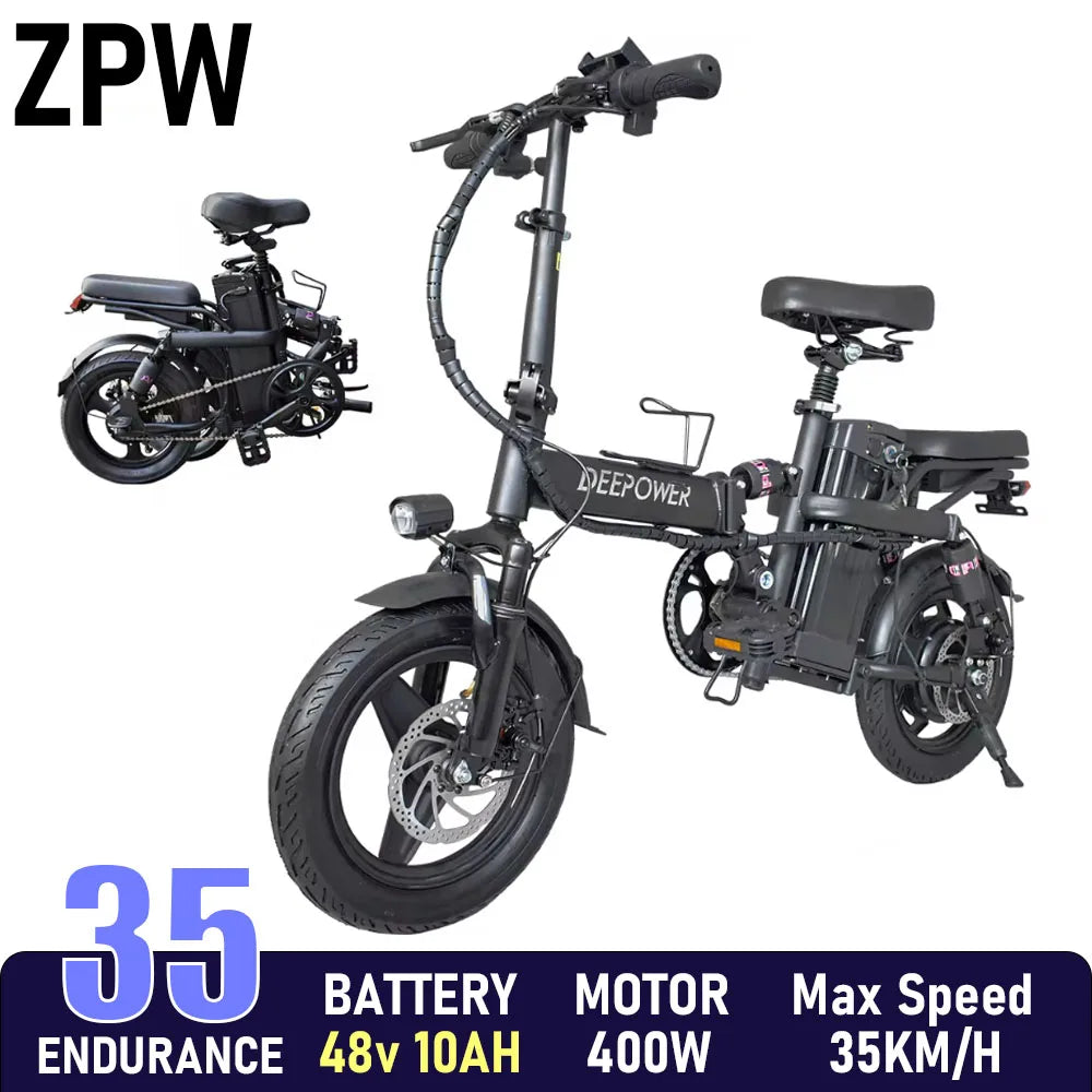 Adult Fat Tire Electric Bike Folding 400W