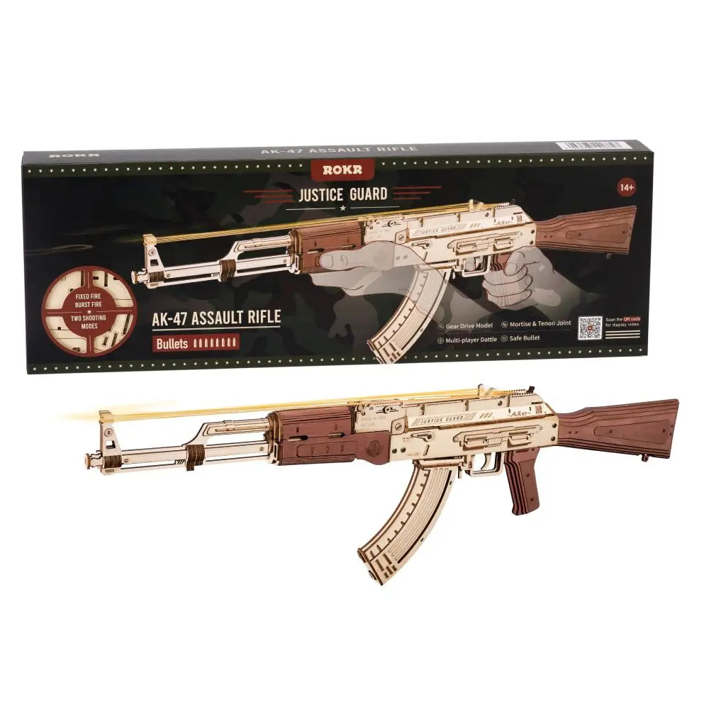 Automatic Rifle AK47 3D Wooden Gun Funny