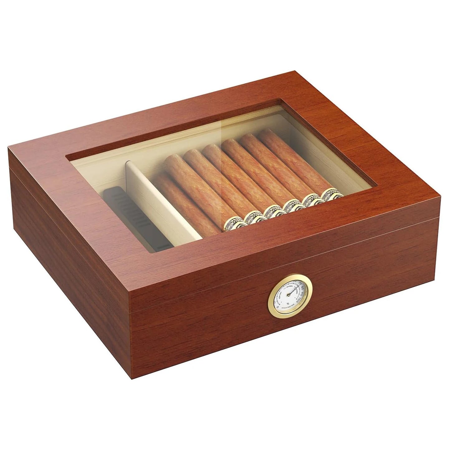 Handmade Wooden Cigar Desktop,20-30 Counts Capacity