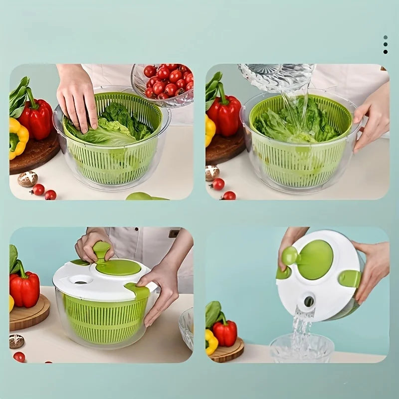 Salad Spinner & Vegetable Dryer - Durable Plasti