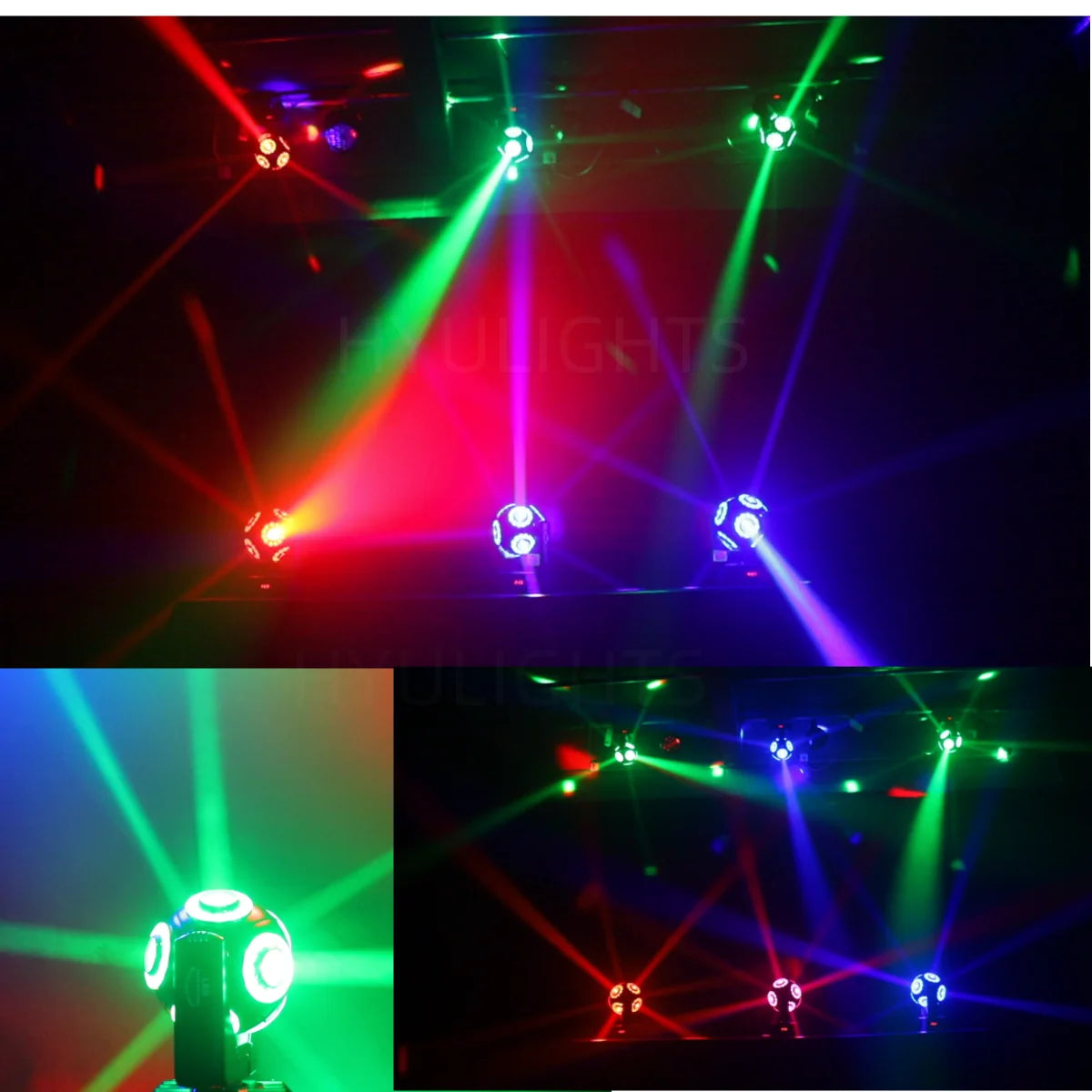 LED Moving Head 8x15W RGBW 4in1 With Halo RGB